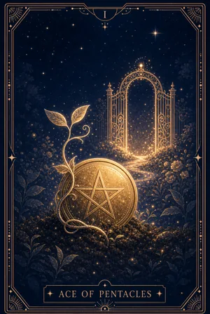 ไพ่เอซแห่งเหรียญ (Ace of Pentacles)