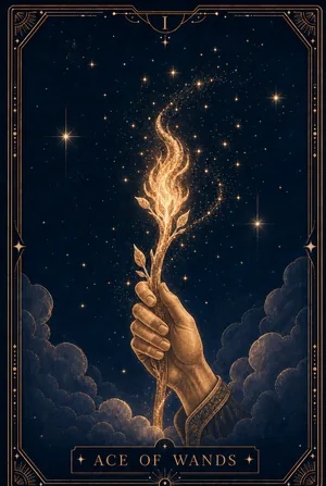 ไพ่เอซแห่งไม้เท้า (Ace of Wands)