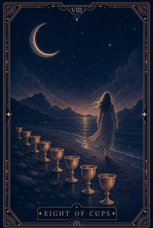 ไพ่แปดแห่งถ้วย (Eight of Cups)