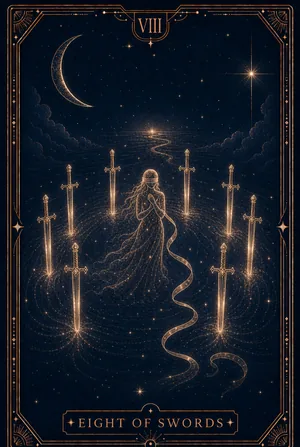 ไพ่แปดแห่งดาบ (Eight of Swords)