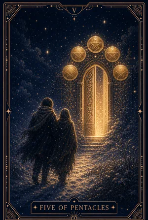 ไพ่ห้าแห่งเหรียญ (Five of Pentacles)