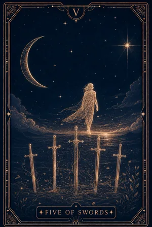ไพ่ห้าแห่งดาบ (Five of Swords)