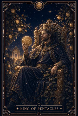 ไพ่ราชาแห่งเหรียญ (King of Pentacles)