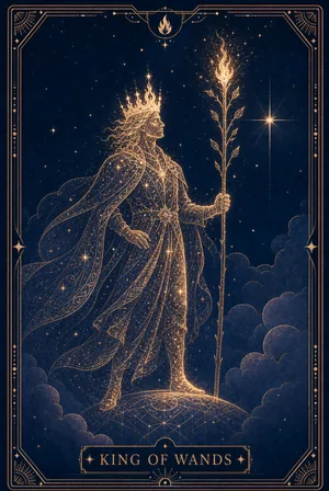 ไพ่ราชาแห่งไม้เท้า (King of Wands)