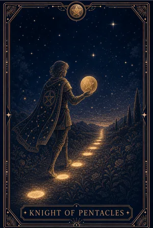 ไพ่อัศวินแห่งเหรียญ (Knight of Pentacles)