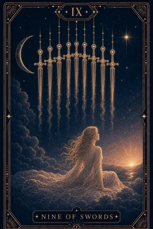 ไพ่เก้าแห่งดาบ (Nine of Swords)
