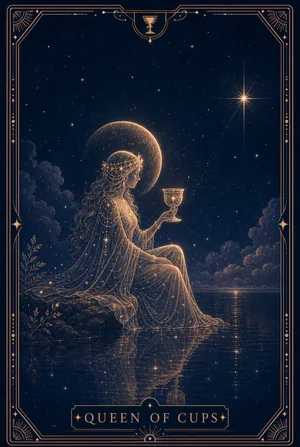 ไพ่ราชินีแห่งถ้วย (Queen of Cups)