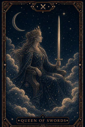 ไพ่ราชินีแห่งดาบ (Queen of Swords)