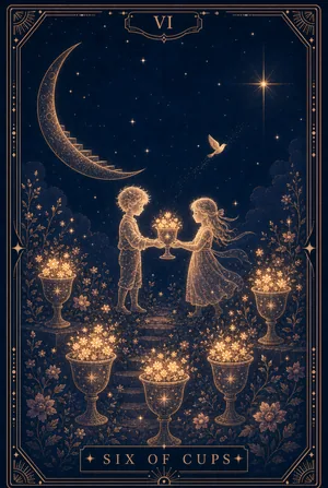 ไพ่หกแห่งถ้วย (Six of Cups)
