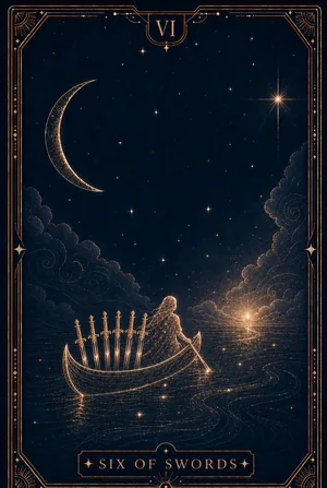 ไพ่หกแห่งดาบ (Six of Swords)