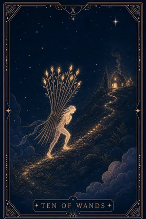 ไพ่สิบแห่งไม้เท้า (Ten of Wands)