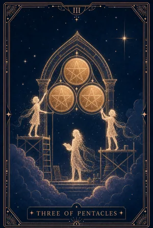 ไพ่สามแห่งเหรียญ (Three of Pentacles)