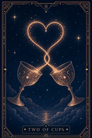 ไพ่สองแห่งถ้วย (Two of Cups)
