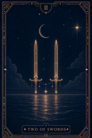 ไพ่สองแห่งดาบ (Two of Swords)